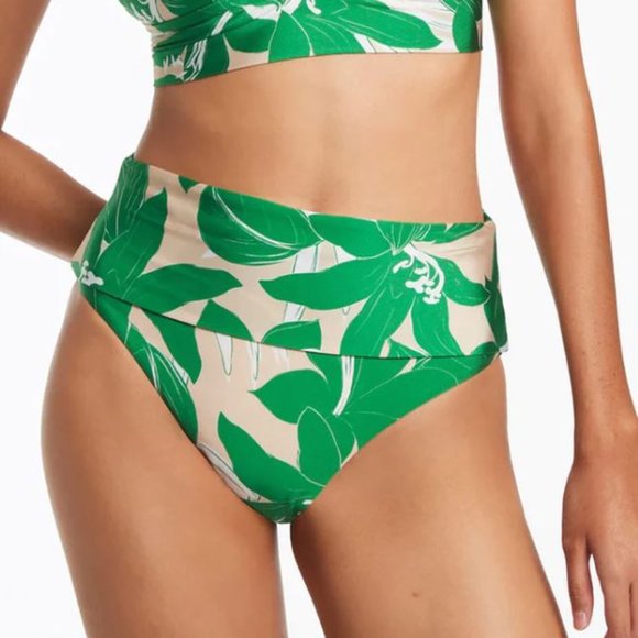 NWT Jets Floreale Fold Down Pant- Green BOTTOMS VARIOUS SIZES - Picture 2 of 3